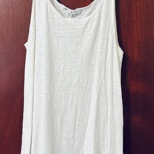 CAbi White Cream Tank Top Relaxed Fit